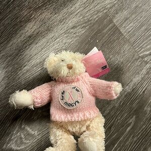 NEW w/ Tags- Gund Macy's "for the love of her life" Breast Cancer Awareness Bear